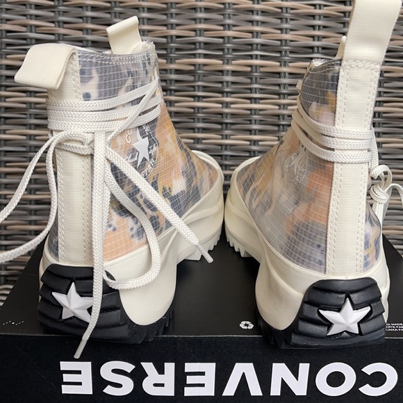 Converse Chuck Taylor All Star Run Star Hi Egret/White/Black Mens Washed Florals - Picture 14 of 16